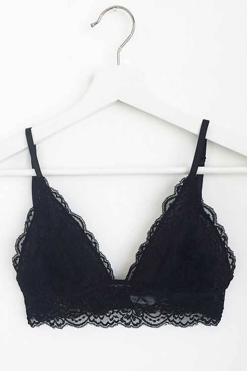 Lace Bralette: 3-3 (S/M-M/L) / BLACK