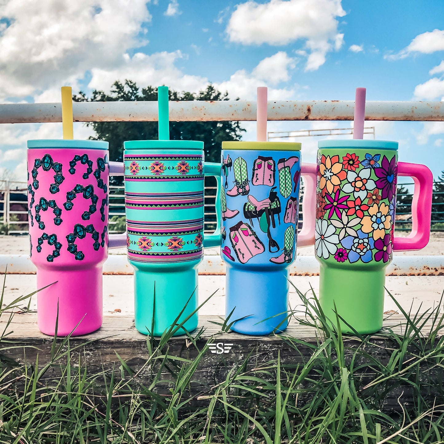 Printed 24oz Cup: Girly Western