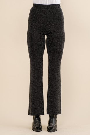 Studded Stretch Elastic Waist Bell Bottom Pants  vendor detail info