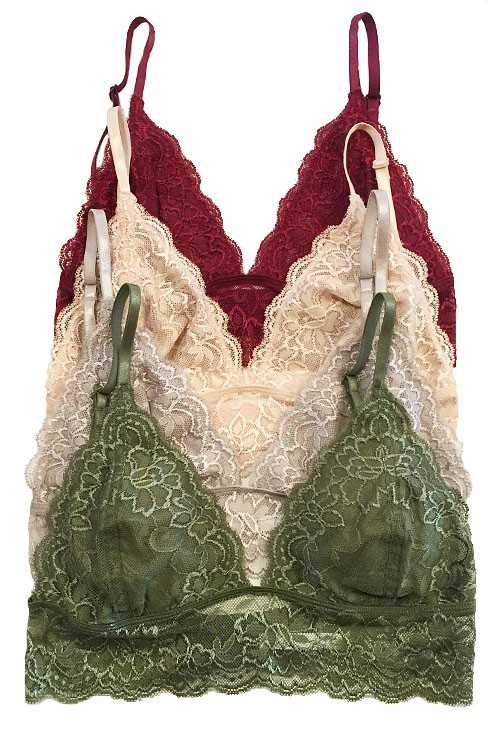 Lace Bralette: 3-3 (S/M-M/L) / BEIGE