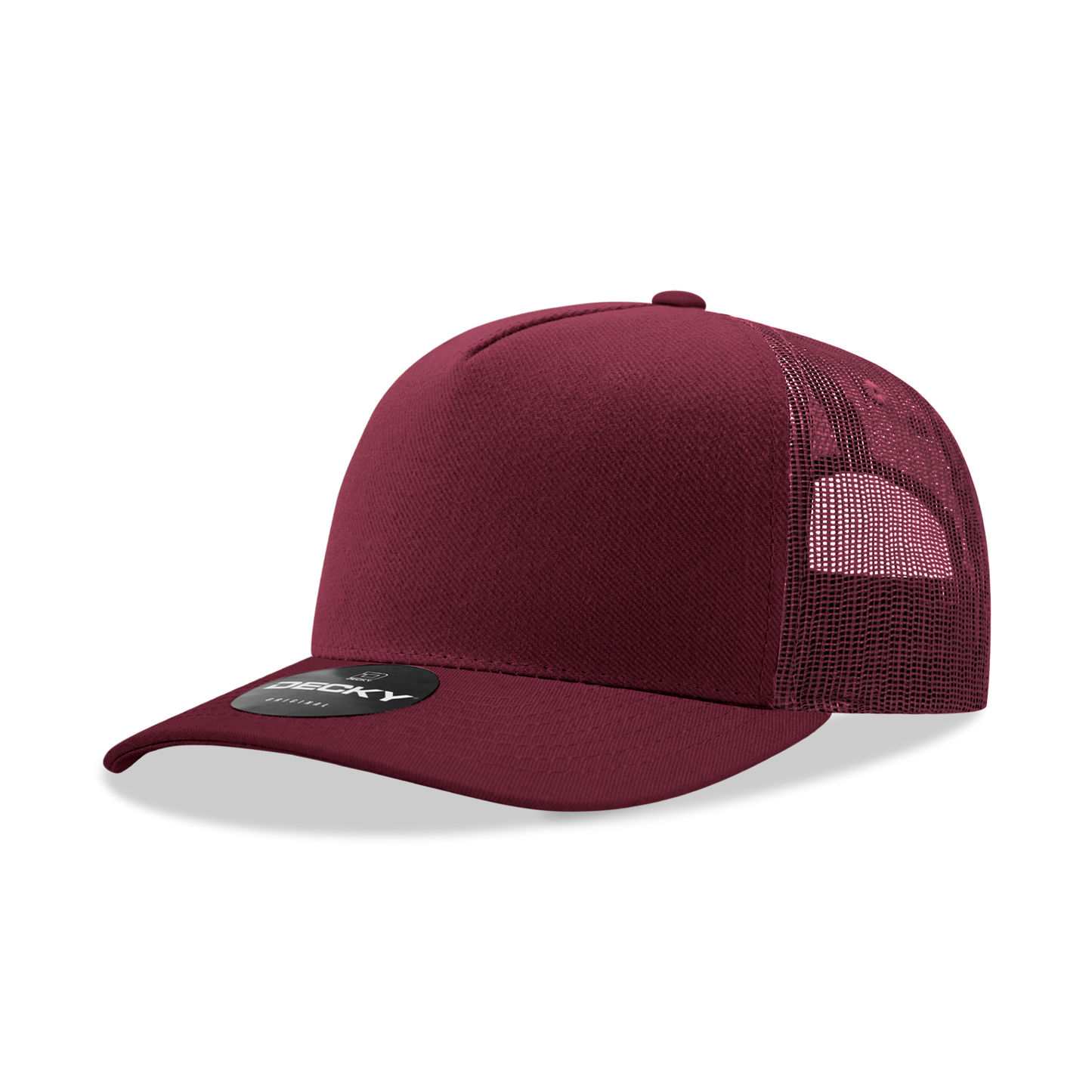 Decky 6030 - Classic, 5-Panel Retro Trucker Cap - 6030: Hot Pink/Black