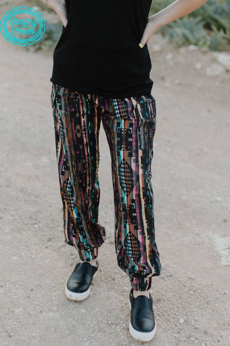 AZTEC WARRIOR CARGO PANTS: M