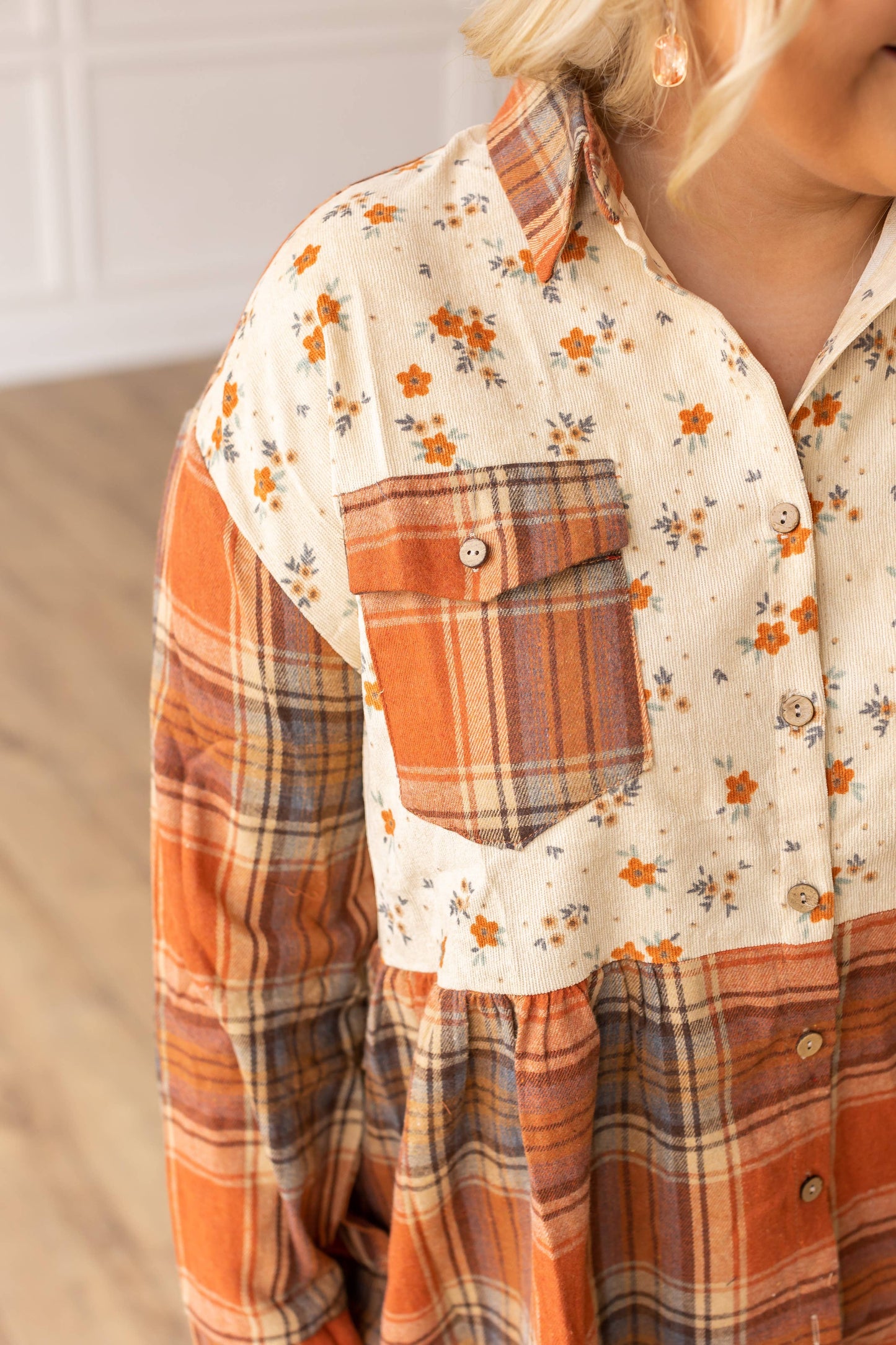 Natural Beauty Top: Orange / Large