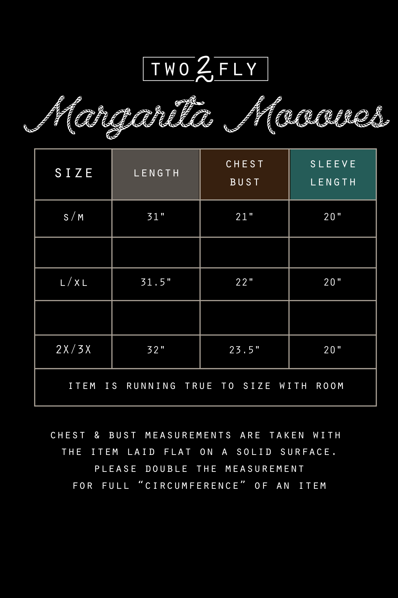 MARGARITA MOOOVES *SUPER SALE [FULL STOCK]: S/M