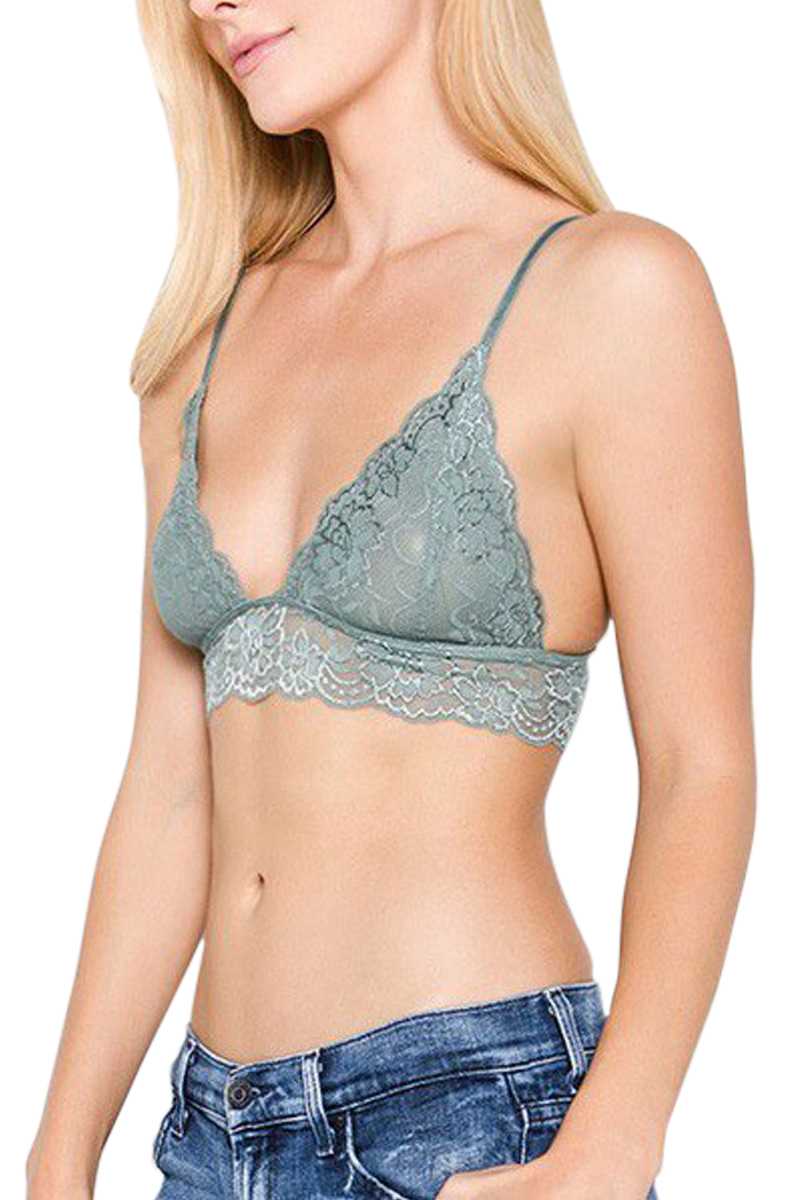 Lace Bralette: 3-3 (S/M-M/L) / BEIGE