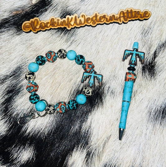 Thunderbird wristlet and pen set