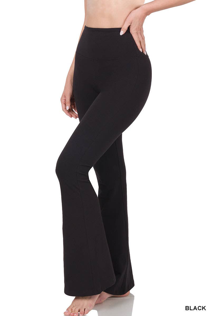 Wide Waistband Yoga Flare Pants