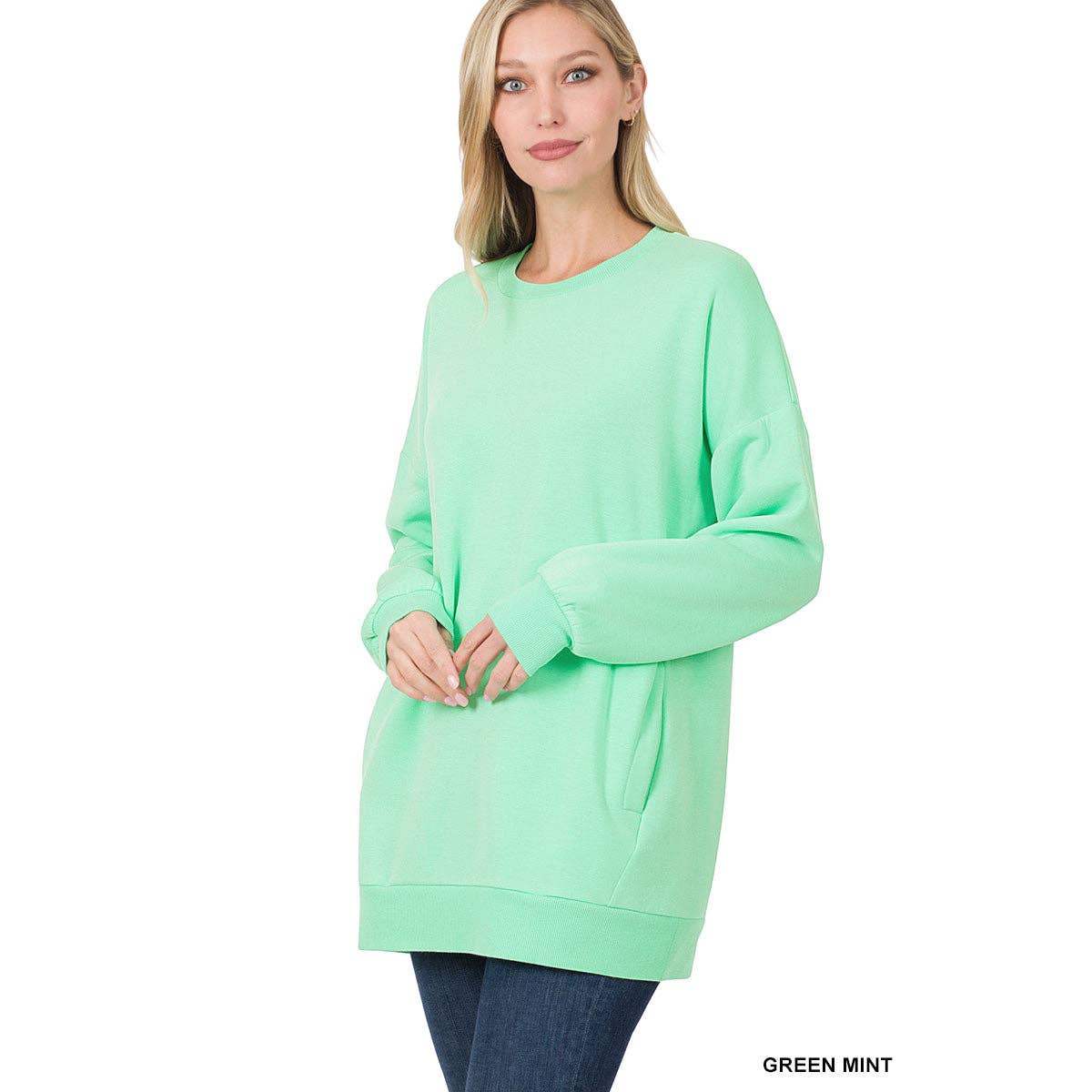 MINT SOFT STRETCH SWEATSHIRT